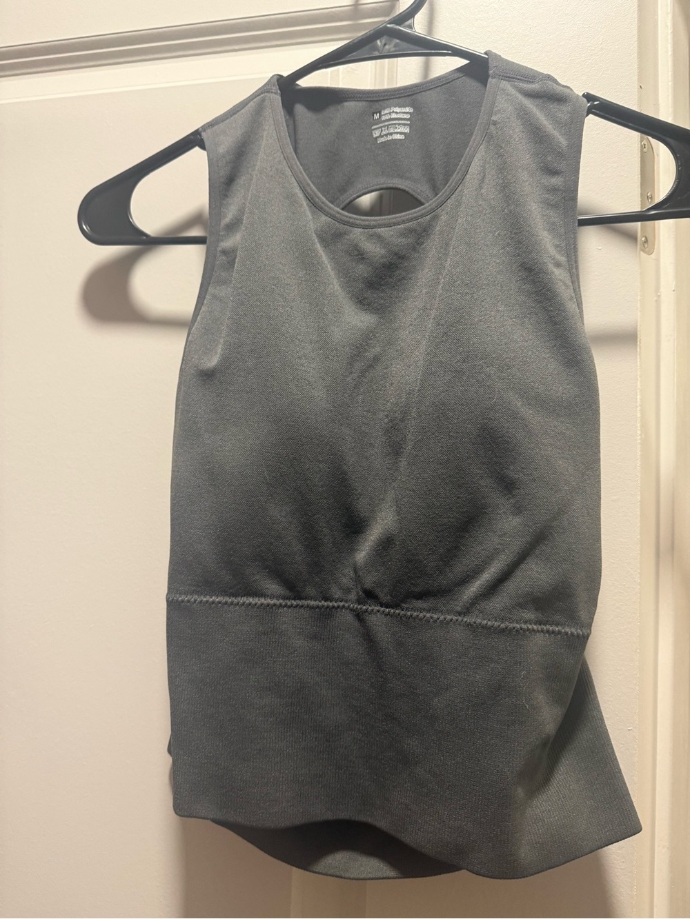 Women’s Sleeveless Athletic Tank Top - Charcoal Gray